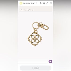 Kendra Scott Gold Dira Medallion Keychain